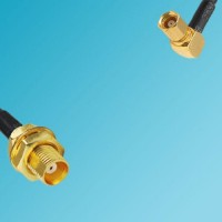 MCX Bulkhead Female to SSMC Female Right Angle RF Cable