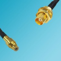 SSMC Male to MCX Bulkhead Female RF Cable