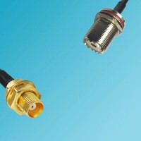 MCX Bulkhead Female to UHF Bulkhead Female RF Cable