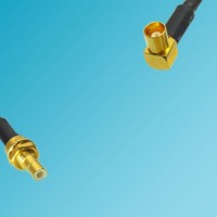 MCX Female Right Angle to SMB Bulkhead Male RF Coaxial Cable