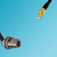 N Bulkhead Female Right Angle to MCX Male RF Cable