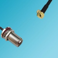 MCX Male Right Angle to N Bulkhead Female RF Cable