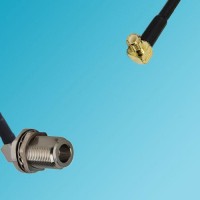 N Bulkhead Female Right Angle to MCX Male Right Angle RF Cable
