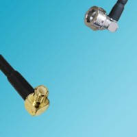 MCX Male Right Angle to QN Male Right Angle RF Cable