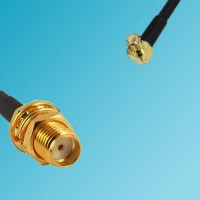 MCX Male Right Angle to SMA Bulkhead Female RF Cable
