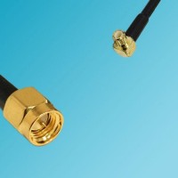 MCX Male Right Angle to SMA Male RF Cable