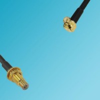 SMC Bulkhead Male to MCX Male Right Angle RF Cable