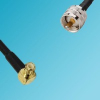 UHF Male to MCX Male Right Angle RF Cable