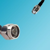Mini UHF Female to N Male Right Angle RF Coaxial Cable