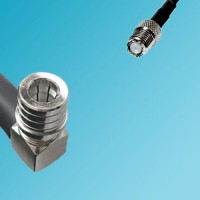QMA Male Right Angle to Mini UHF Female RF Cable