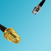 Mini UHF Female to RP SMA Bulkhead Female RF Coaxial Cable