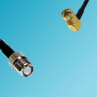 Mini UHF Female to RP SMA Male Right Angle RF Coaxial Cable