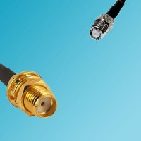 Mini UHF Female to SMA Bulkhead Female RF Coaxial Cable