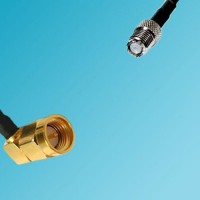 Mini UHF Female to SMA Male Right Angle RF Coaxial Cable