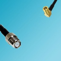 Mini UHF Female to SMB Female Right Angle RF Coaxial Cable