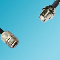 N Female to Mini UHF Bulkhead Female RF Cable
