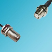 Mini UHF Bulkhead Female to N Bulkhead Female RF Coaxial Cable