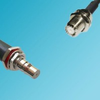 QMA Bulkhead Female to Mini UHF Bulkhead Female RF Cable