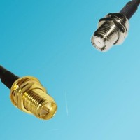 Mini UHF Bulkhead Female to RP SMA Bulkhead Female RF Coaxial Cable