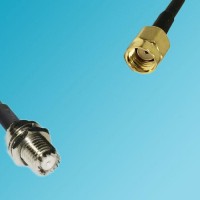 Mini UHF Bulkhead Female to RP SMA Male RF Coaxial Cable
