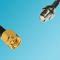 Mini UHF Bulkhead Female to SMA Male RF Coaxial Cable