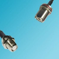 UHF Bulkhead Female to Mini UHF Bulkhead Female RF Cable