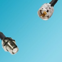 UHF Male to Mini UHF Bulkhead Female RF Cable
