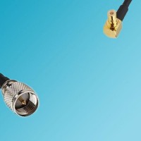 Mini UHF Male to SMB Male Right Angle RF Coaxial Cable