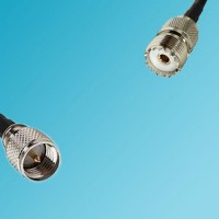 UHF Female to Mini UHF Male RF Cable