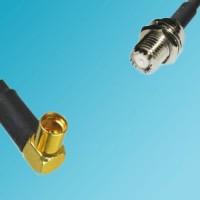 MMCX Female Right Angle to Mini UHF Bulkhead Female RF Coaxial Cable