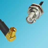 MMCX Female Right Angle to RP BNC Bulkhead Female RF Coaxial Cable