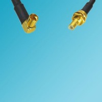 MMCX Female Right Angle to SMB Bulkhead Male RF Coaxial Cable