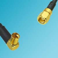 MMCX Female Right Angle to SMC Female RF Coaxial Cable