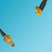 SMC Bulkhead Male to MMCX Female Right Angle RF Cable