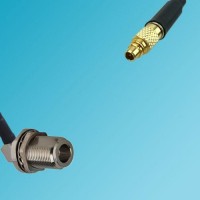 N Bulkhead Female Right Angle to MMCX Male RF Cable