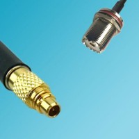 UHF Bulkhead Female to MMCX Male RF Cable