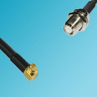 MMCX Male Right Angle to Mini UHF Bulkhead Female RF Coaxial Cable