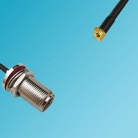 MMCX Male Right Angle to N Bulkhead Female RF Coaxial Cable