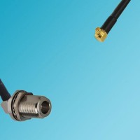 N Bulkhead Female Right Angle to MMCX Male Right Angle RF Cable