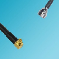 MMCX Male Right Angle to QN Male RF Coaxial Cable