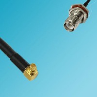 MMCX Male Right Angle to RP TNC Bulkhead Female RF Coaxial Cable