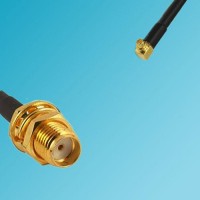 MMCX Male Right Angle to SMA Bulkhead Female RF Coaxial Cable