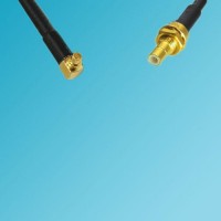 MMCX Male Right Angle to SMB Bulkhead Male RF Coaxial Cable