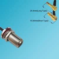 MS156 Male Right Angle to N Bulkhead Female RF Coaxial Cable