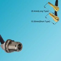 N Bulkhead Female Right Angle to MS156 Male Right Angle RF Cable