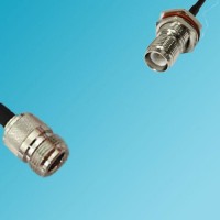 N Female to RP TNC Bulkhead Female RF Coaxial Cable