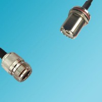 N Female to UHF Bulkhead Female RF Cable