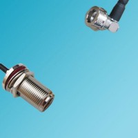 N Bulkhead Female to QN Male Right Angle RF Coaxial Cable