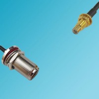 SMC Bulkhead Male to N Bulkhead Female RF Cable