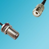 N Bulkhead Female to UHF Female RF Coaxial Cable